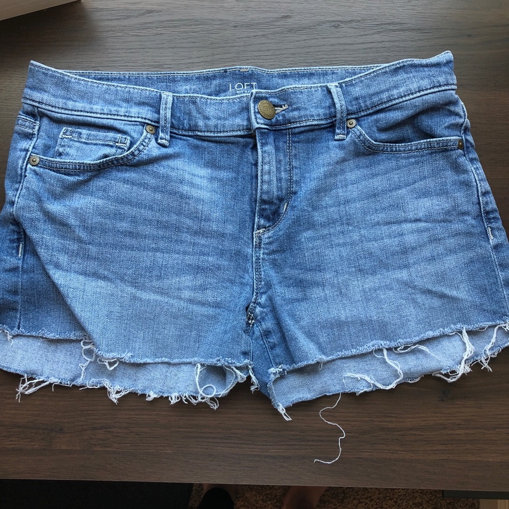 Loft cut off denim shorts